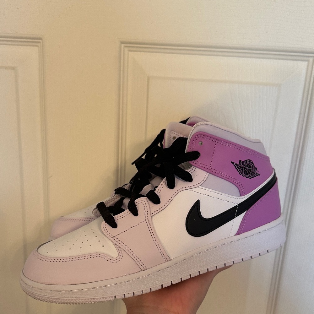 Nike Kids' Lavender and White High-Top Sneakers